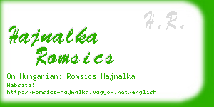 hajnalka romsics business card